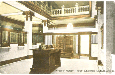 Old Olney bank building interior